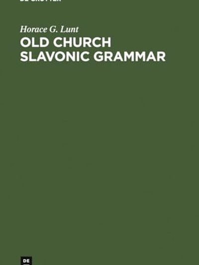Old church Slavonic grammar