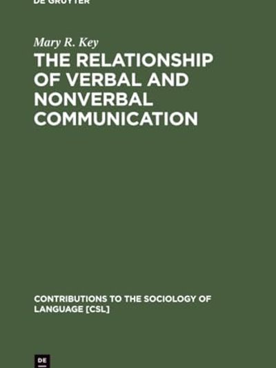 Relationship of Verbal and Non-Verbal Communication (Contributions to the Sociology of Language)