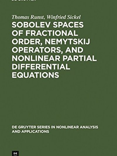Sobolev spaces of fractional order, Nemytskij operators, and nonlinear partial differential equations
